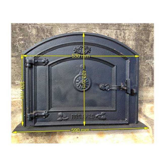 Дверца для камина со стеклом и без, чугунный и металлический варианты