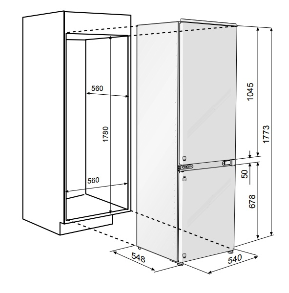 Размеры холодильника: стандартного, двухдверного, встраиваемого