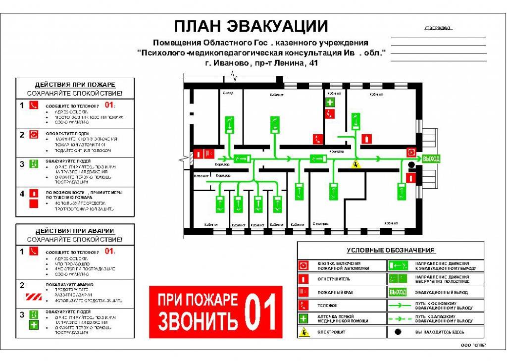 Эвакуационный выход схема