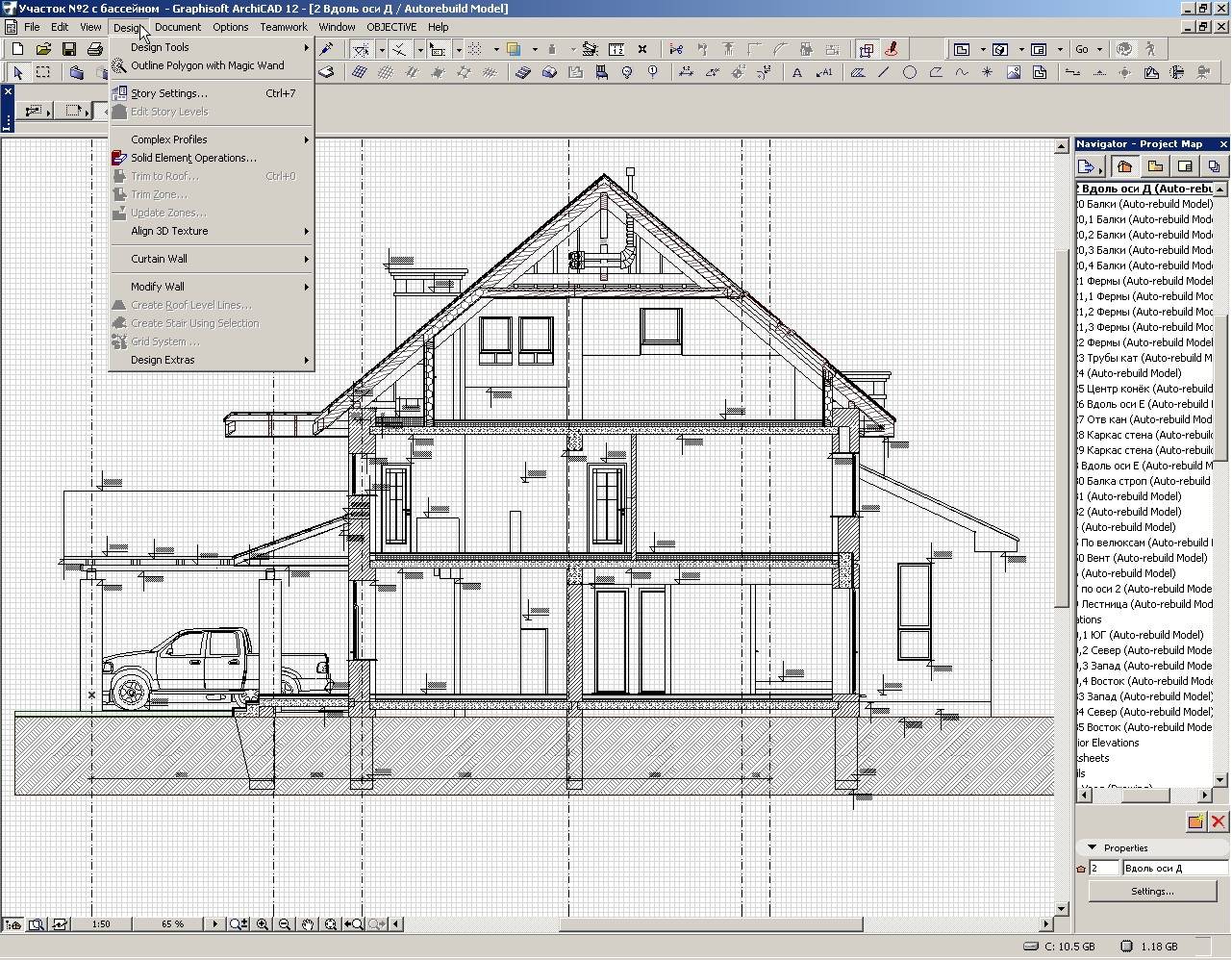 Проект дома archicad