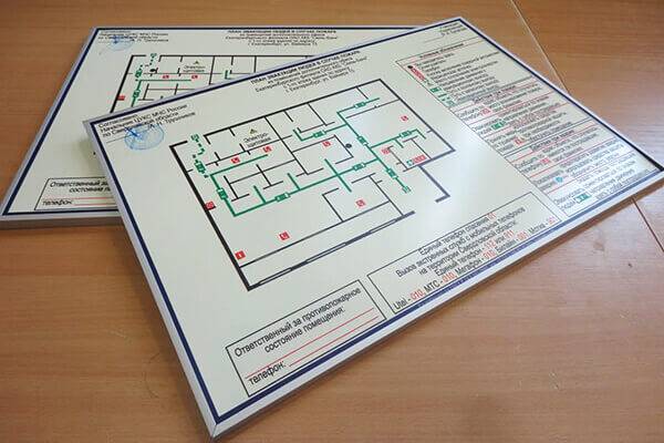 Алюминиевая рамка для планов эвакуации