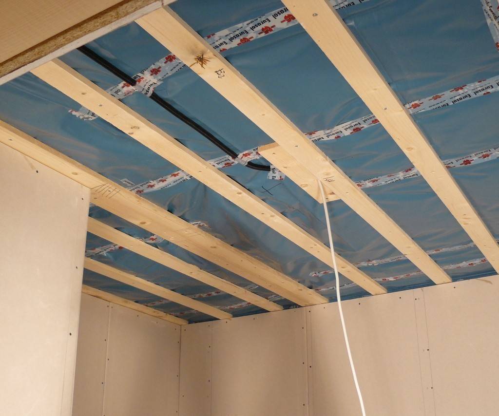 Гипсокартон на потолок в деревянном доме: 3 варианта монтажа | дневники ремонта obustroeno.club