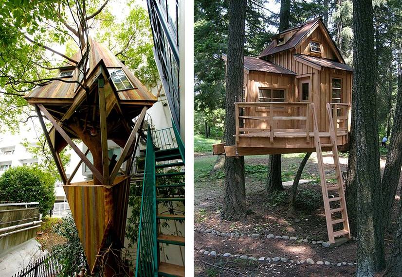 Дом на дереве — уютное местечко для взрослых и детей