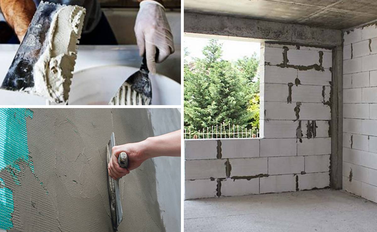 Штукатурка газоблока: как правильно производить отделку стен внутри помещения и снаружи – на фасаде дома, чем лучше и можно ли цементным составом?