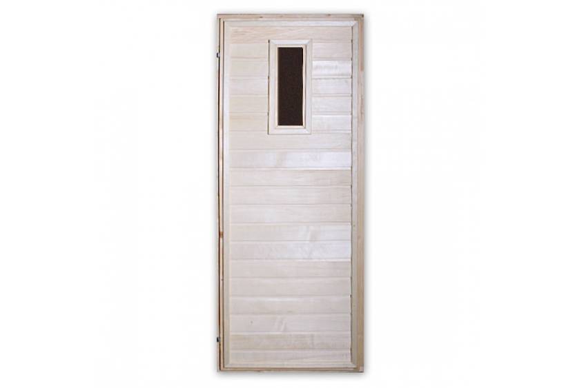 Двери для бани из липы: деревянная в парную