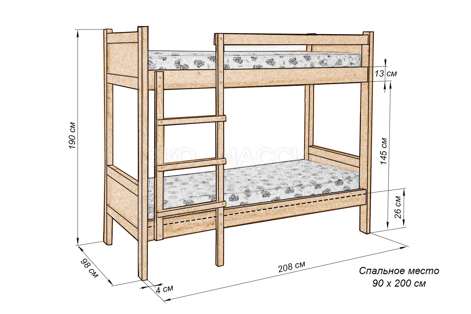 Как сделать двухъярусную кровать своими руками - Инструкция