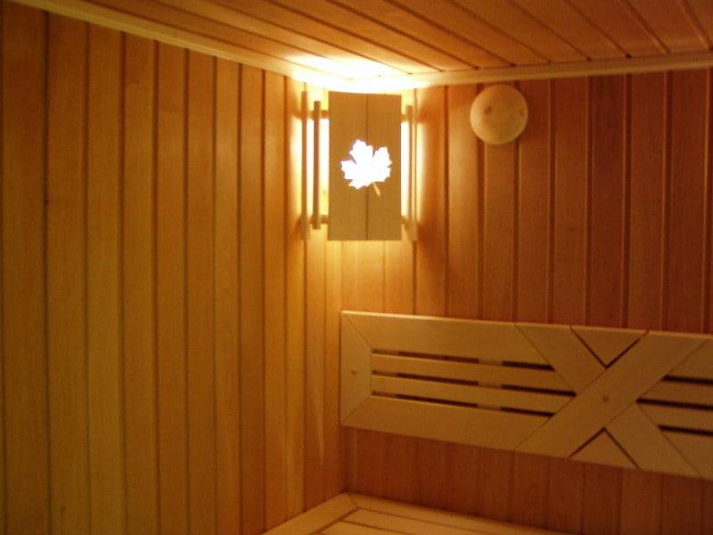 Освещение в бане - создаем уютный свет в парилке (видео)