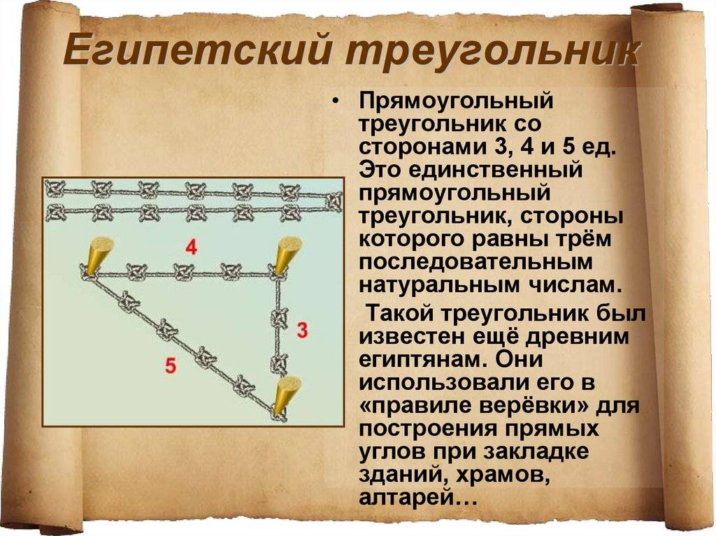 Египетский треугольник фото