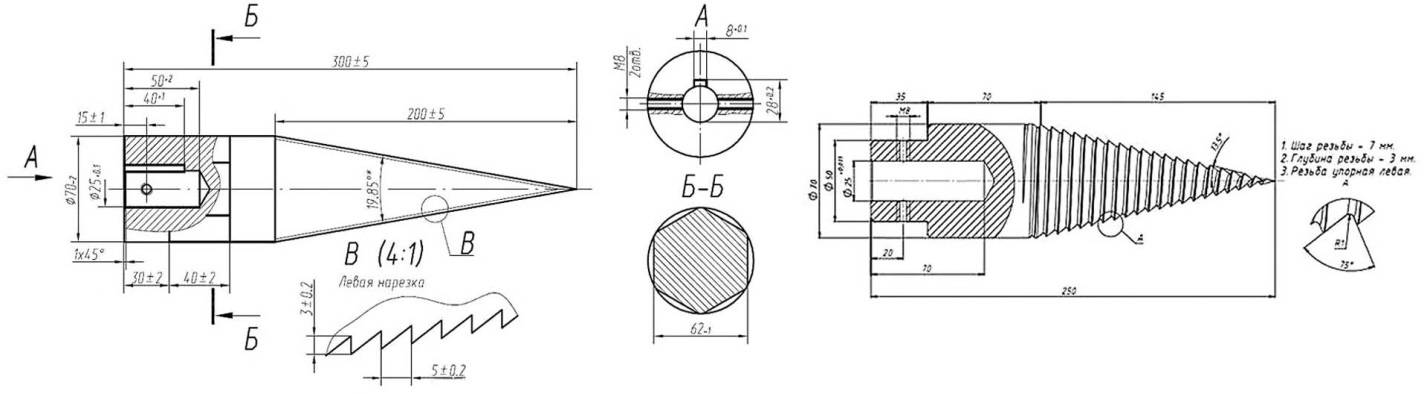 Винтовой конусный дровокол: сборка оборудования своими руками и основные правила использования