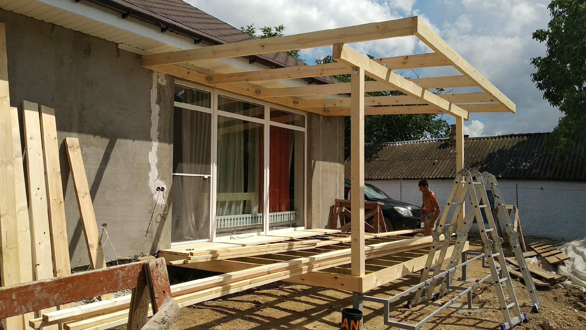 Веранда своими руками: как пристроить к дому быстро и дёшево, пошаговая инструкция строительства с фото, как построить на даче из дерева