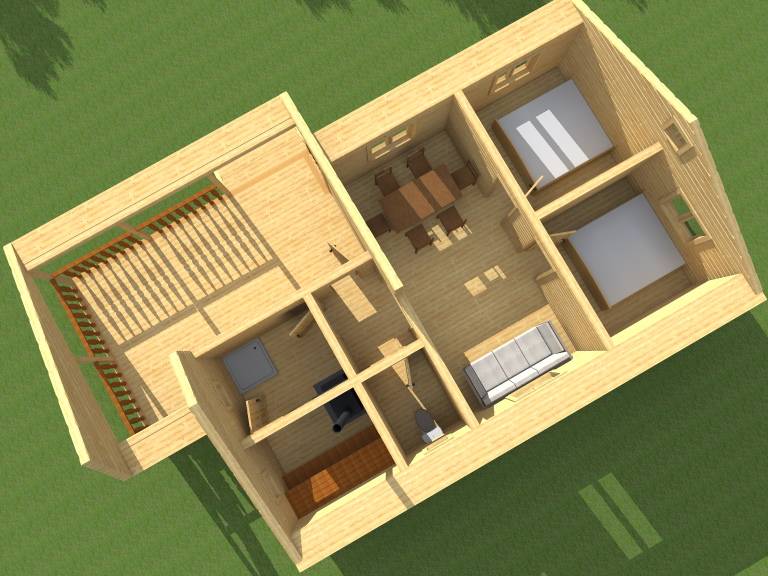 Проект дома с баней под одной крышей: деревянный гостевой дом совмещенный с жилой баней, планировка на фото и видео