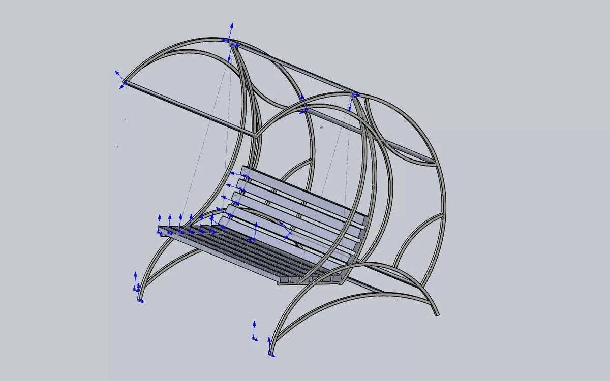 Лавка качели своими руками из металла чертежи