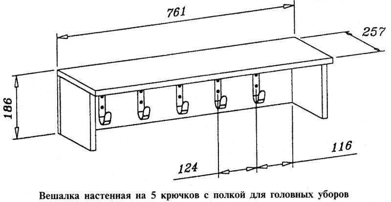 Вешалка для одежды настенная в прихожую деревянная своими руками размеры и чертежи