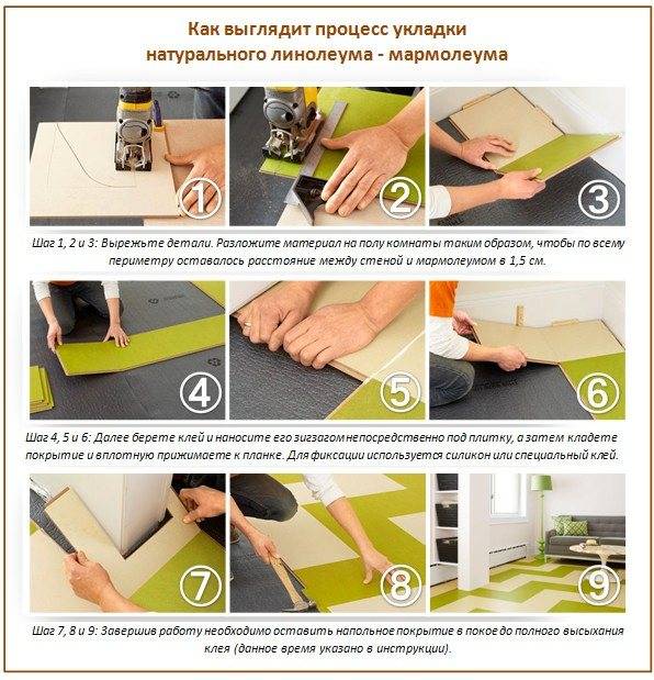 Укладка линолеума своими руками: пошаговая инструкция