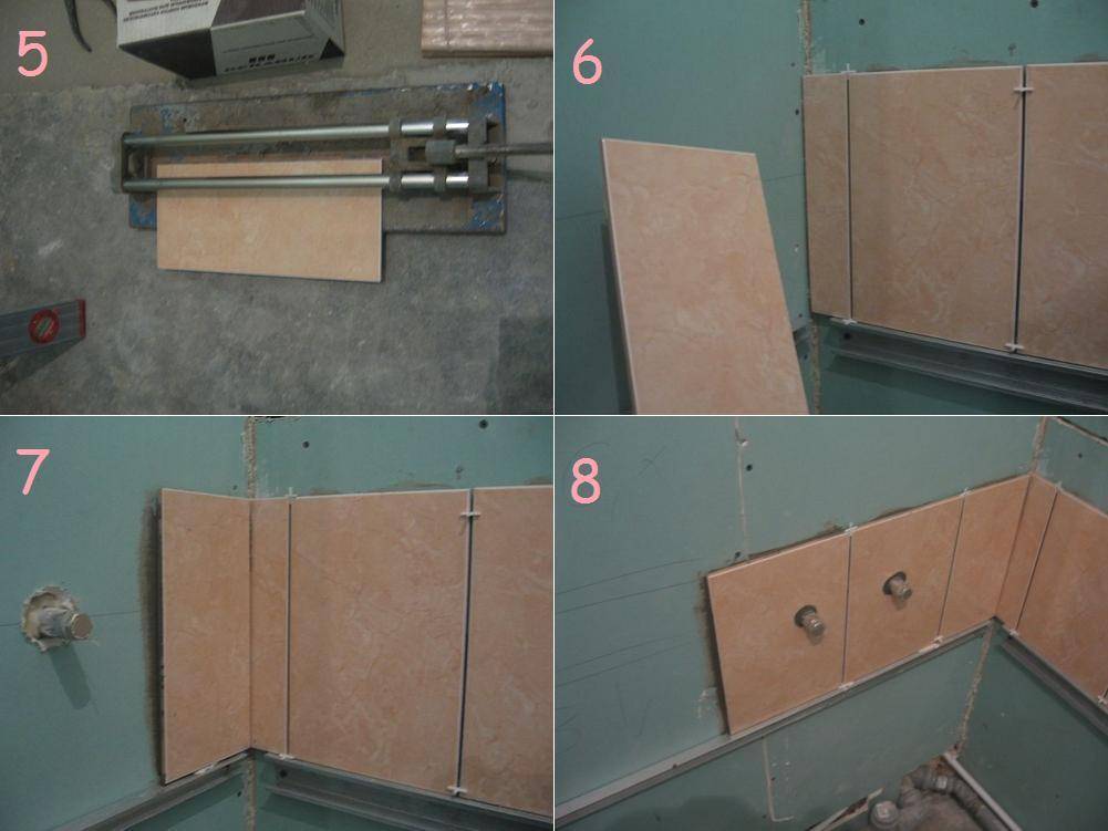 Плитка на гипсокартон в ванной комнате: пошаговая инструкция (фото и видео)