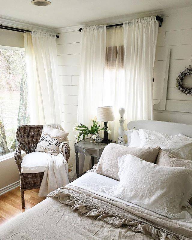 Белые шторы в спальню (120 фото): эксклюзивные варианты дизайна