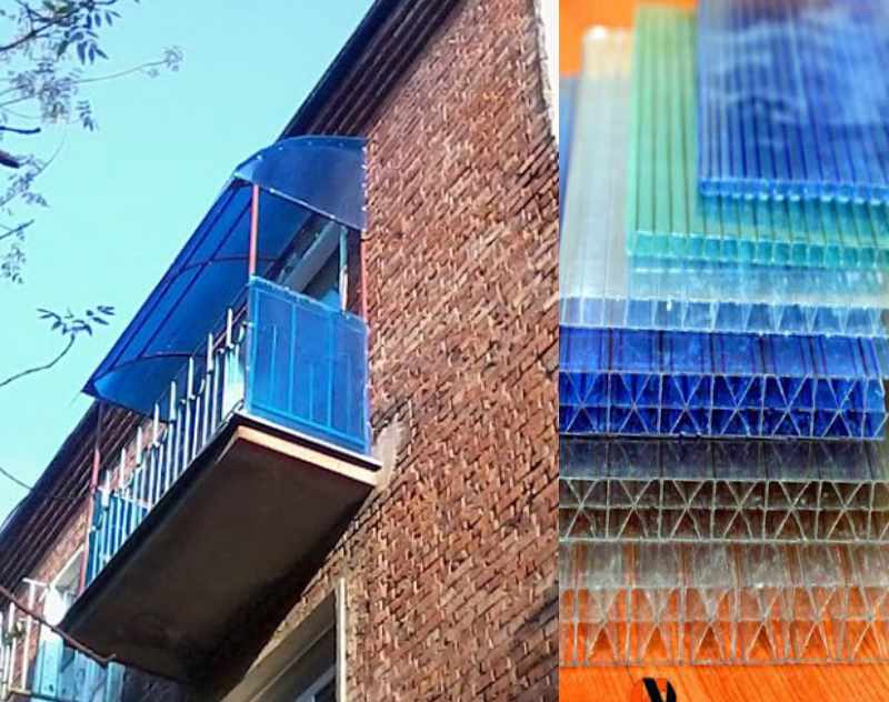 Отделка балкона поликарбонатом своими руками фото и видео крыши