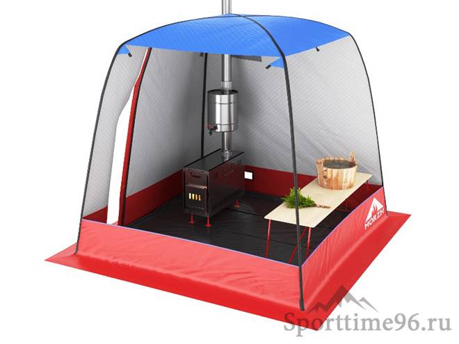 Мобильная палатка-баня с печкой своими руками (чертежи)