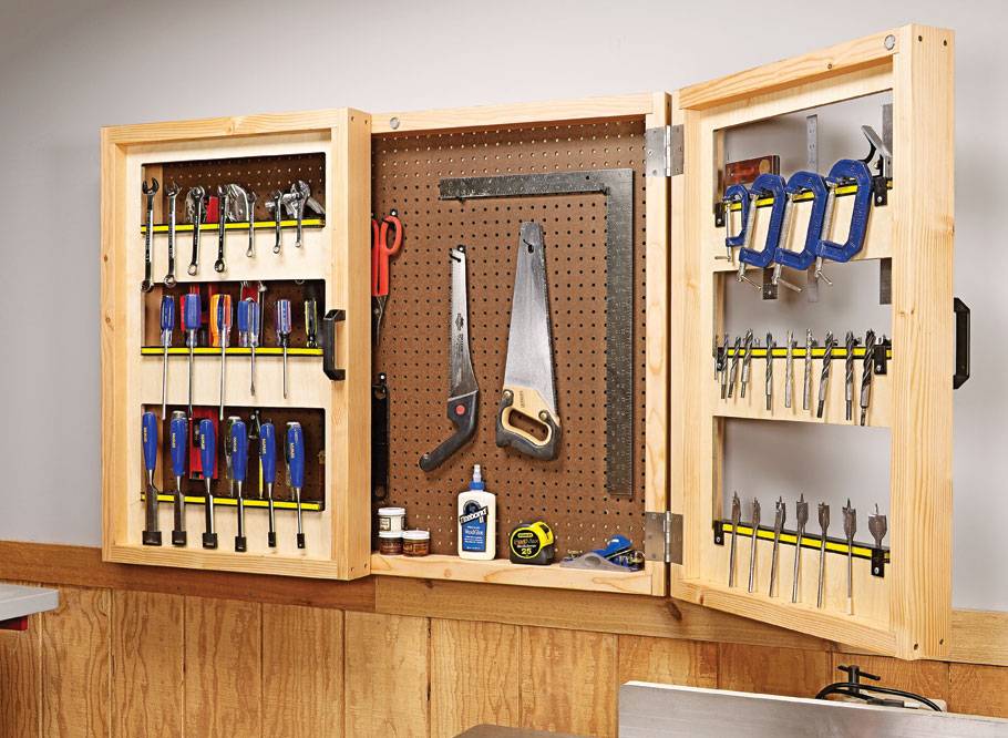 Гибкая система хранения инструмента в домашней мастерской. домашняя мастерская – оптимизация пространства и удобное хранение инструментов как разместить электроинструмент в мастерской