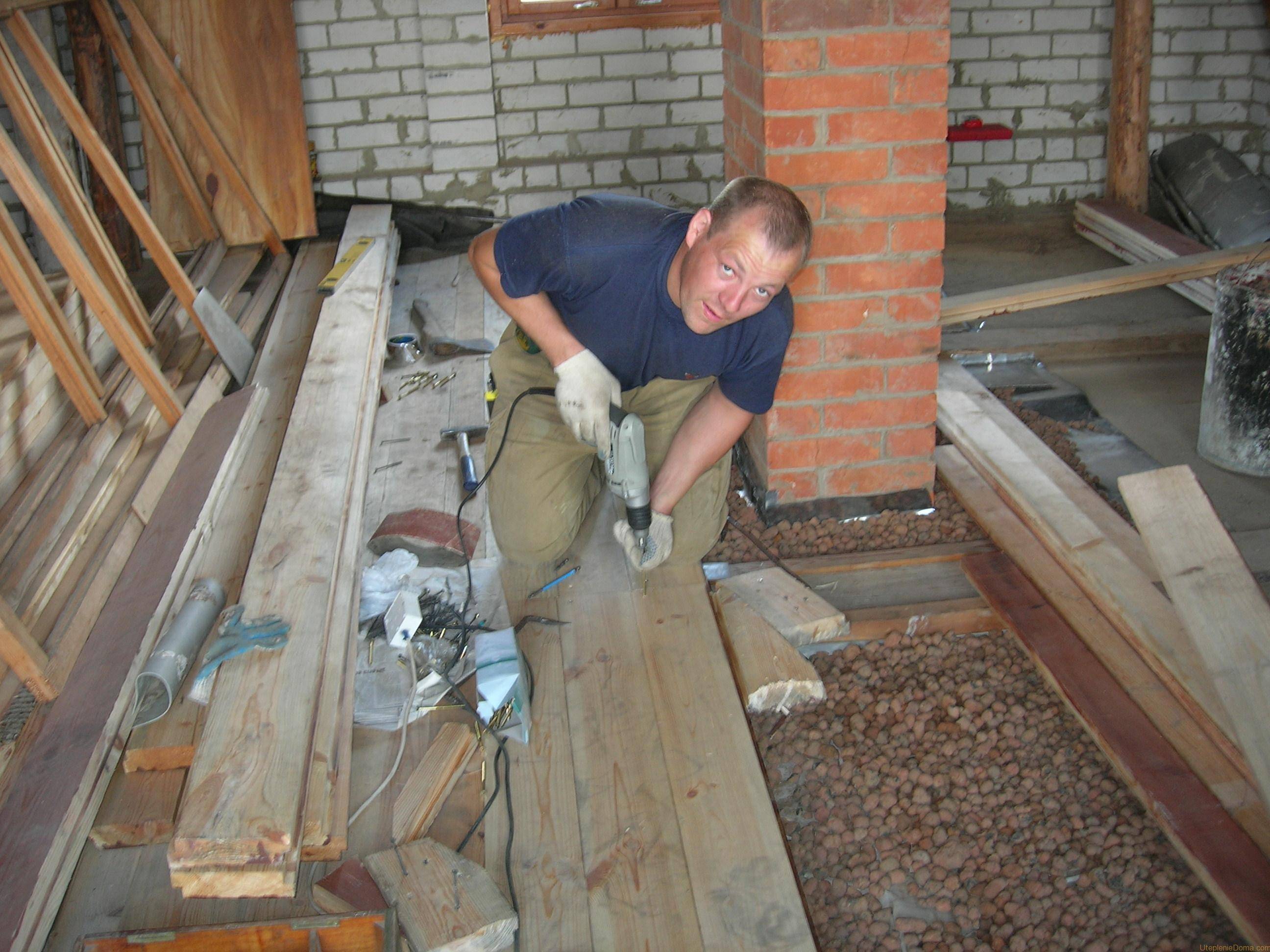 Утепление пола керамзитом в деревянном доме снизу – minecrew.ru