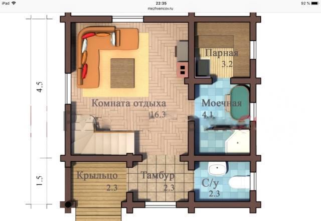 Проект дома с сауной на первом этаже: выбираем оптимальную планировку