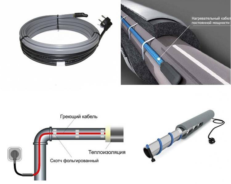 Греющий саморегулирующийся кабель для водопроводных труб