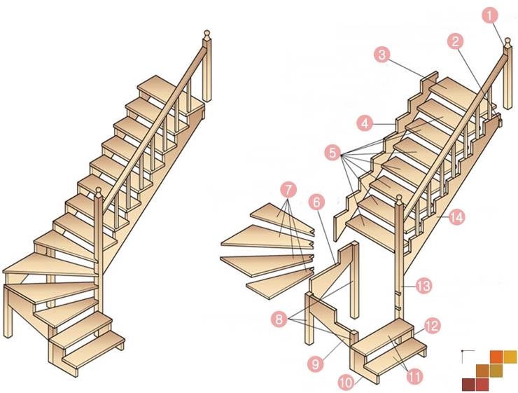 Забежная лестница ✅: топ-150 фото новинок дизайна + инструкция по установке своими руками