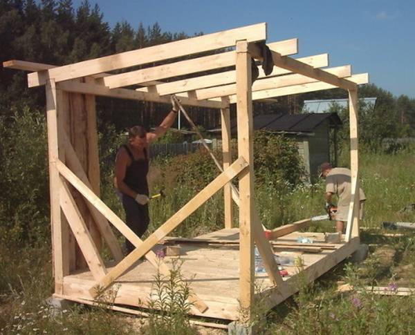 Как построить сарай на даче своими руками с фото
