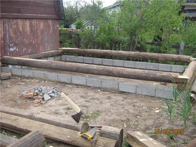 Крепление шпал при строительстве фундамента. как сделать фундамент из шпал для дома.