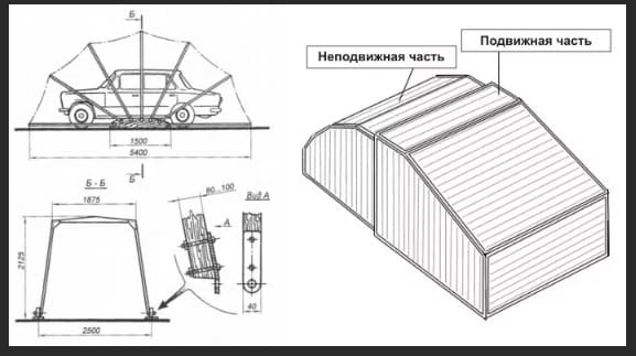 Разборный гараж своими руками