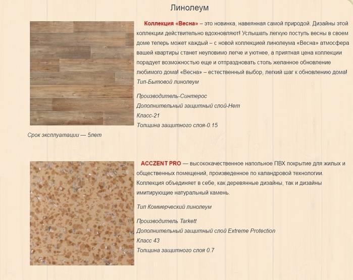 Какой линолеум лучше для квартиры - бытовой или полукоммерческий, на вспененной основе, либо войлочной?