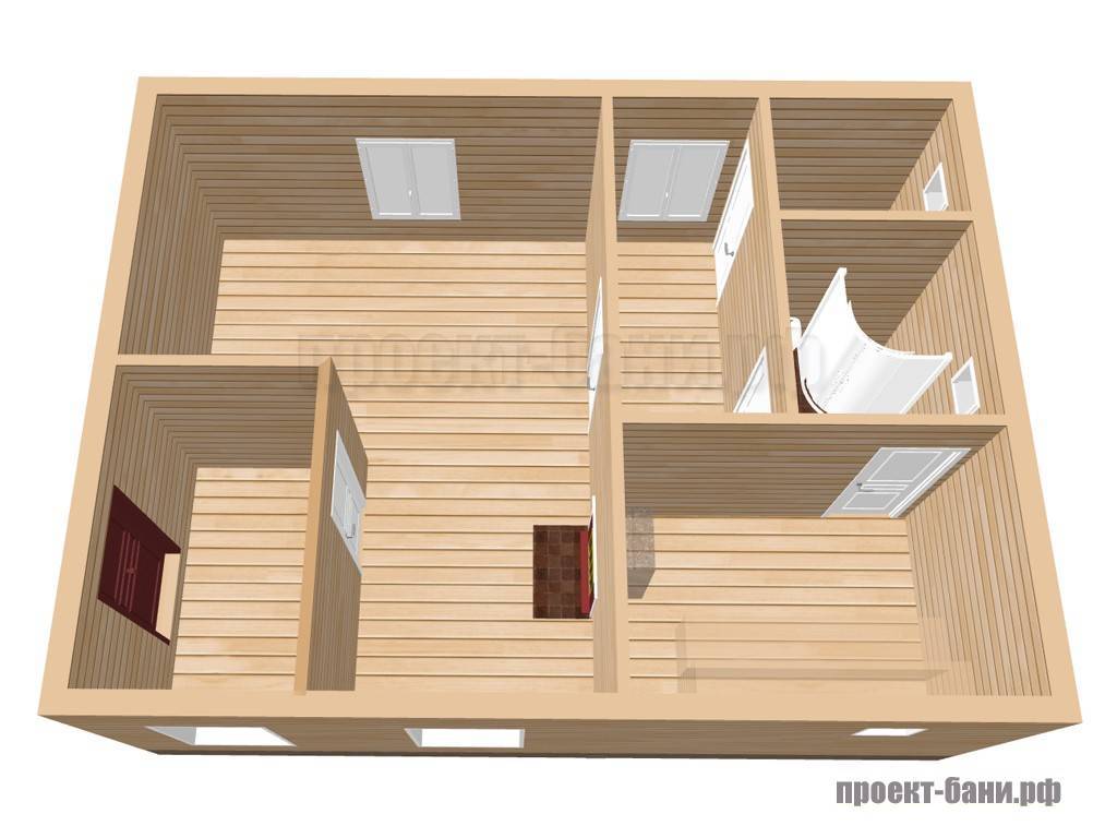 Проекты бань с комнатой отдыха (75 фото): строения с террасой, туалетом и бассейном, варианты с купелью и мансардой из кирпича