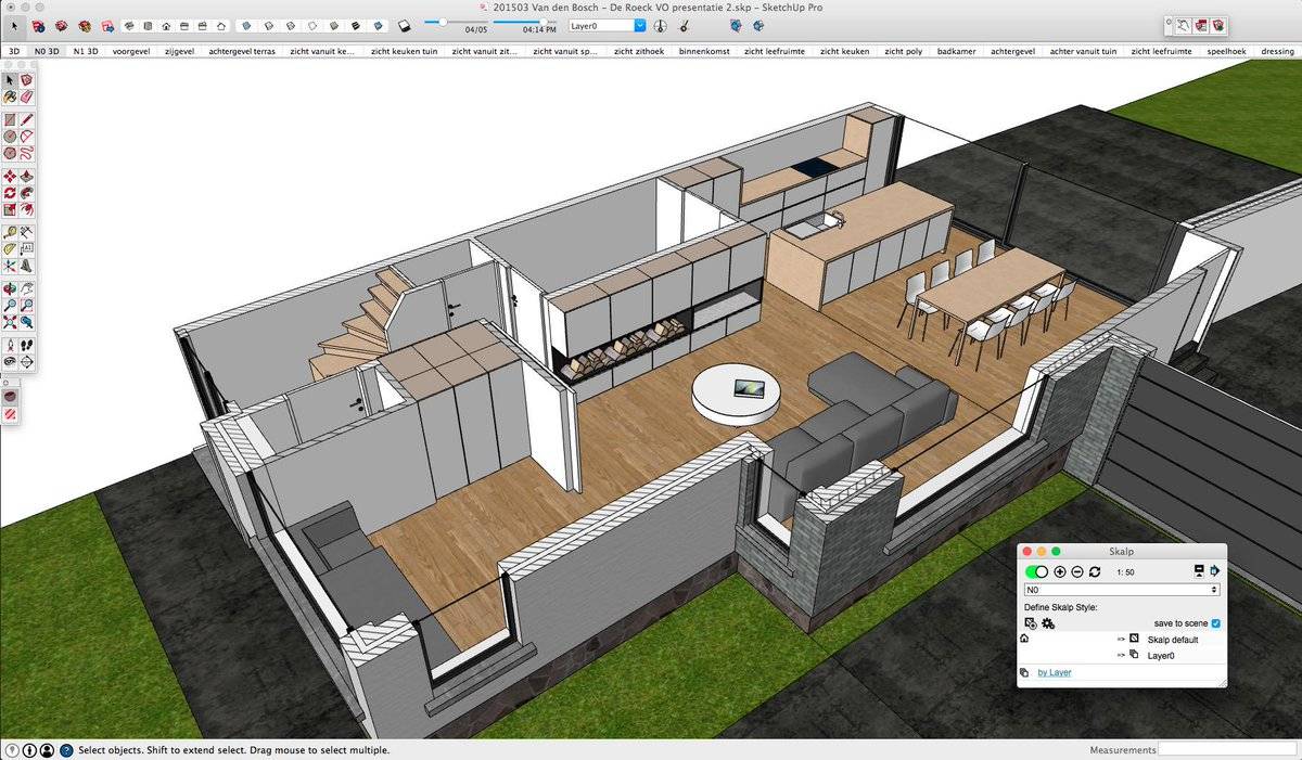 Sketchup план дома