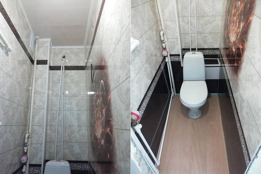Особенности отделки туалета пластиковыми панелями: выбор, монтаж, фото дизайна