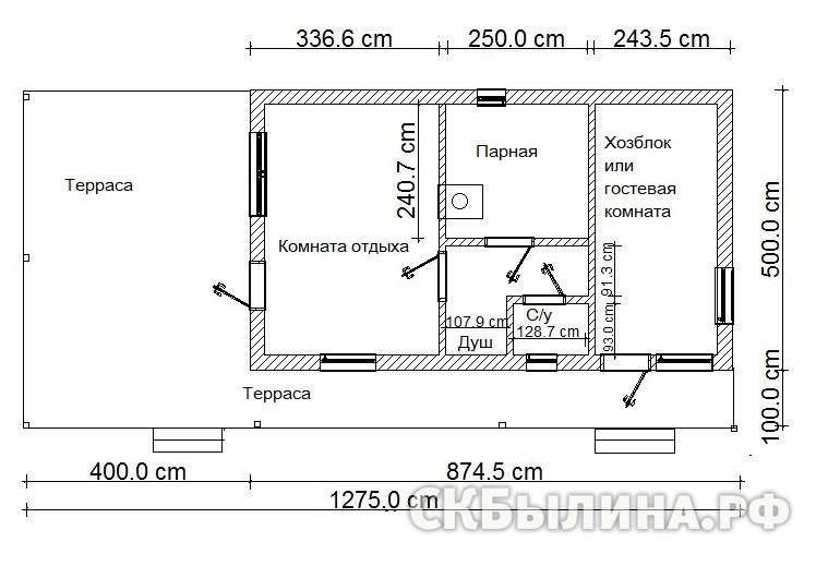 Проект баня и хозблок