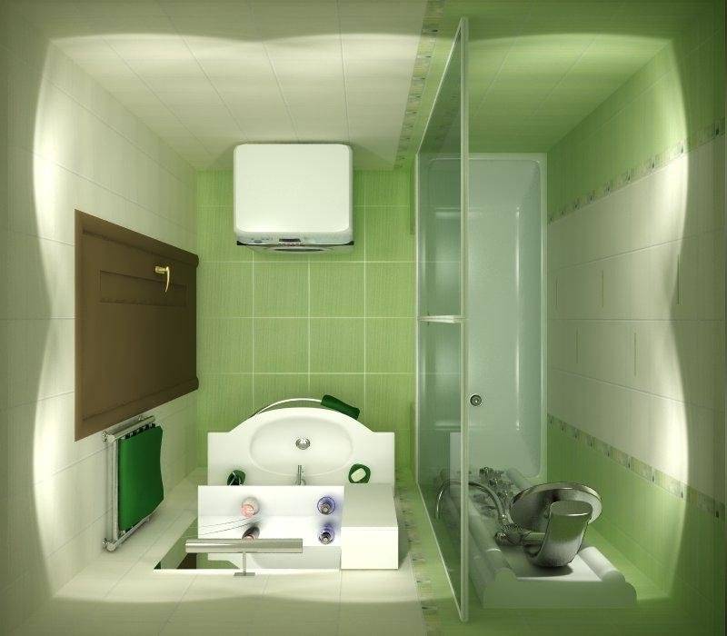 Создаем интерьер, расширяем пространство ванной комнаты маленького размера