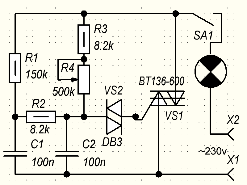 Диммер схема принципиальная - 91 фото