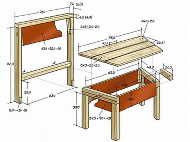 Садовая скамейка из дерева со спинкой своими руками: чертежи, размеры - строительство и ремонт