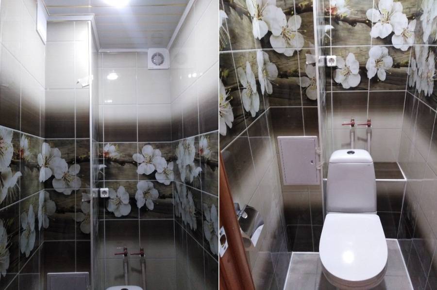 Отделка туалета пластиковыми панелями: основы выбора и монтажа с примерами на фото