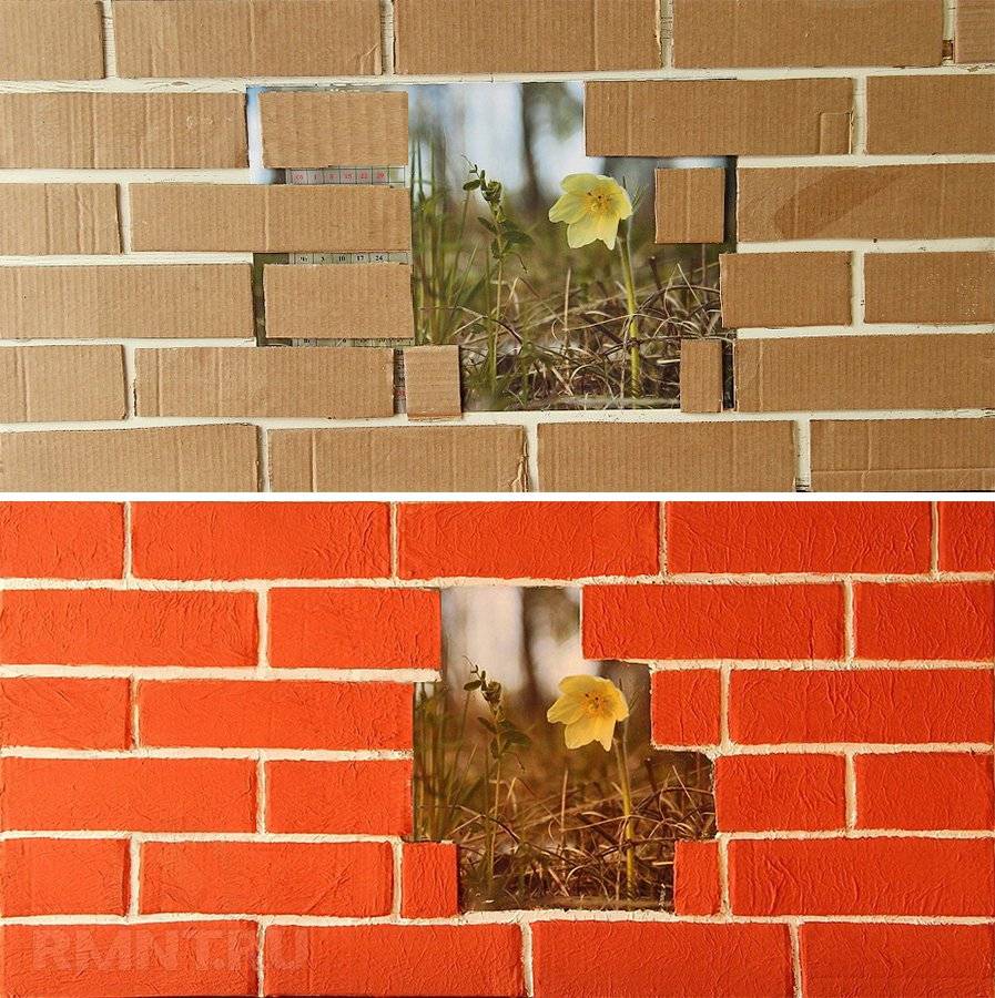 Имитация кирпичной стены своими руками: фото, видео инструкция