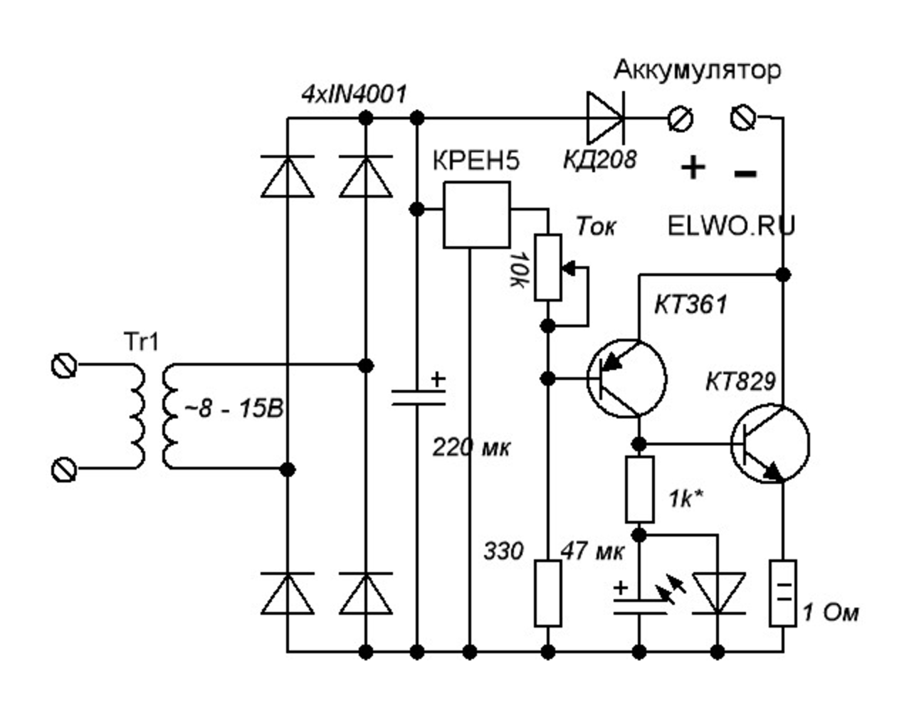 Схема зарядник для аккумулятора своими руками схема