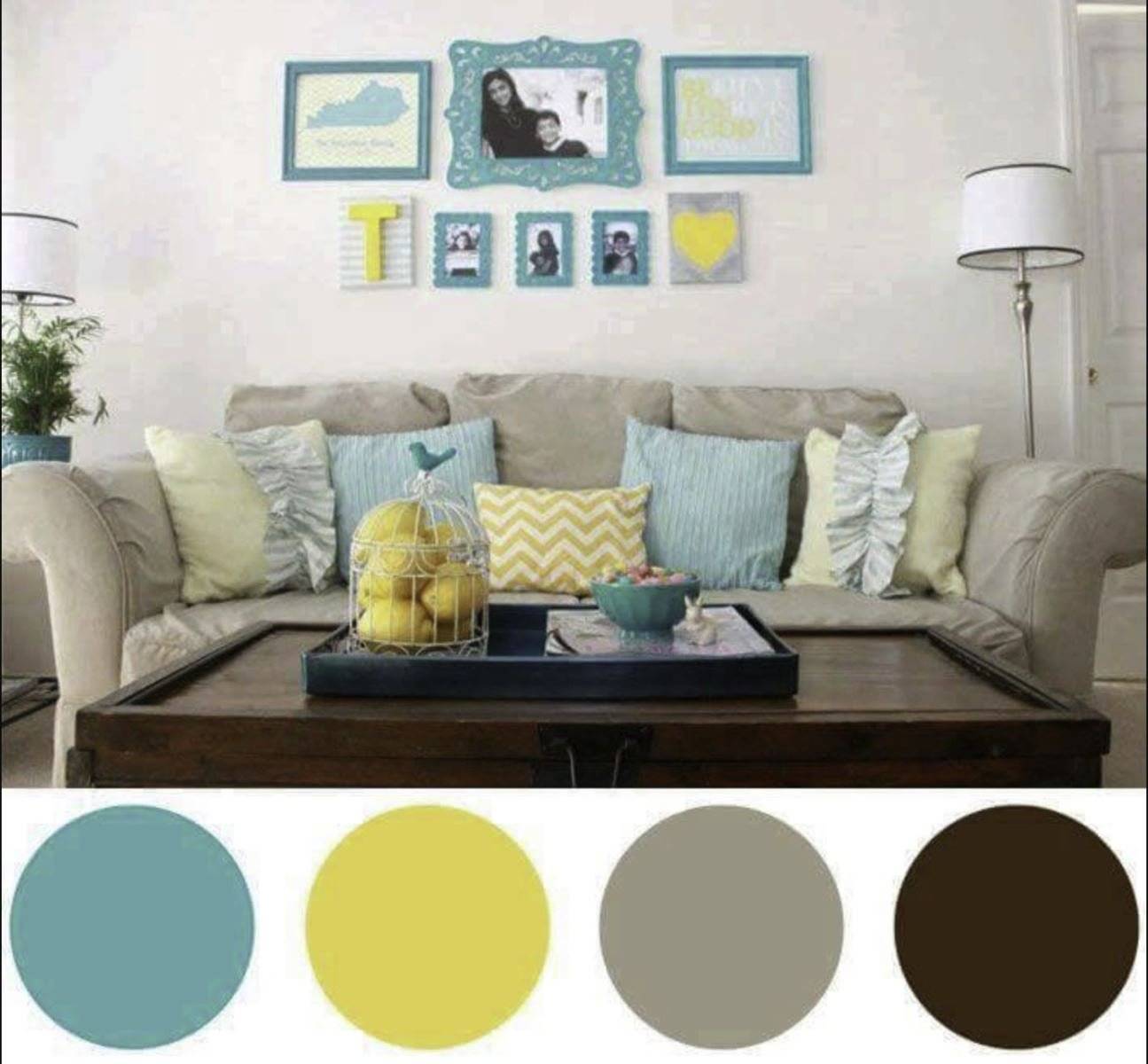 Бирюзовый цвет в интерьере: сочетание с другими цветами в ванной, гостиной с бежевым, серым, зеленым и желтым
 - 36 фото