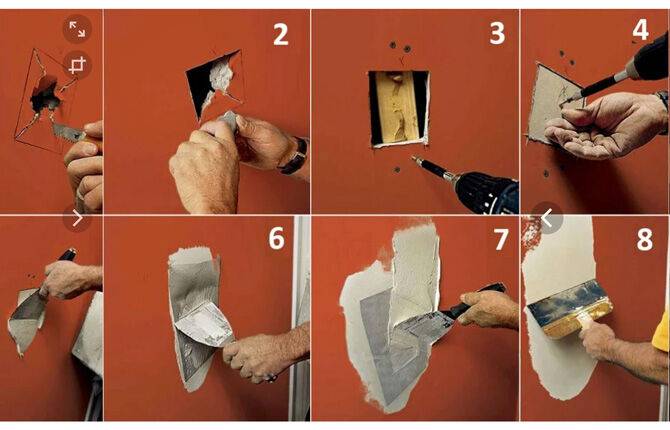 Как заделать дырку в потолке из бетона