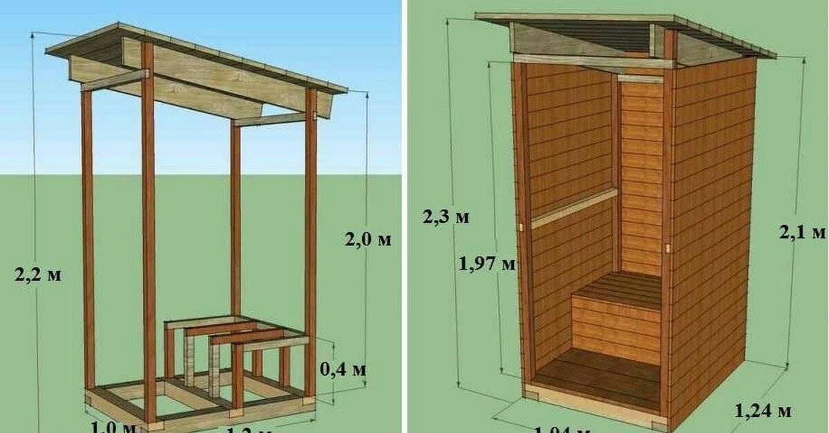 Схема постройки дачного туалета своими руками с нуля