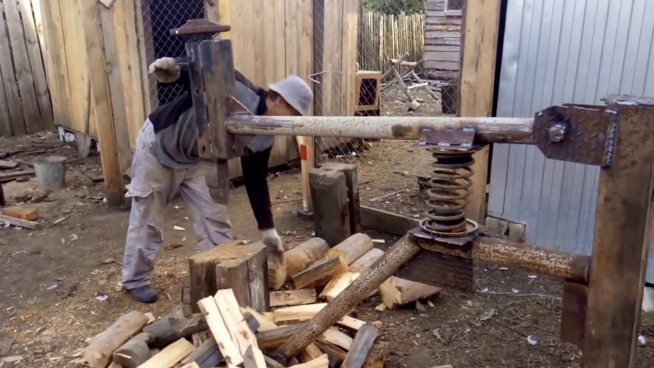 Как сделать конусный винтовой дровокол своими руками: чертежи электроколуна для колки дров