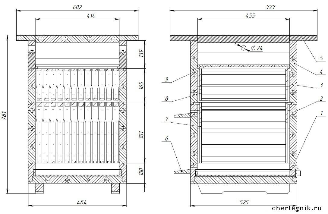 Как сделать 12 рамочный улей для пчел своими руками чертежи видео