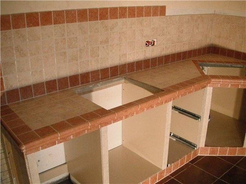 Столешница из плитки на кухне | ремонт кухни своими руками