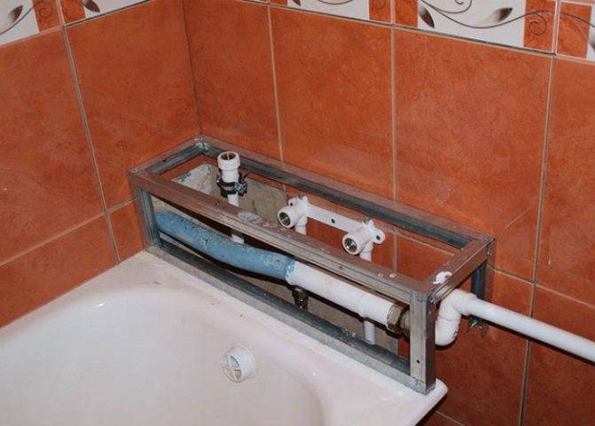 Как спрятать трубы в ванной