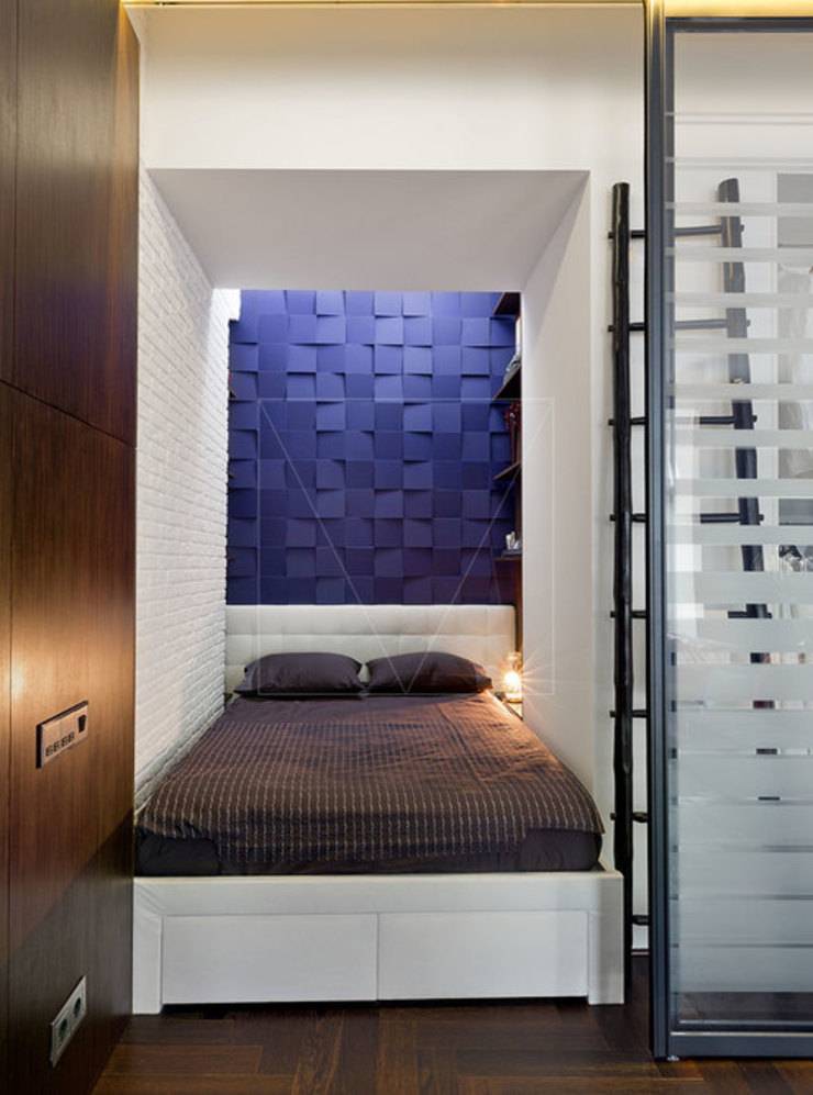 Кровать в гостиной: 50+ фото в интерьере, современные решения для зала