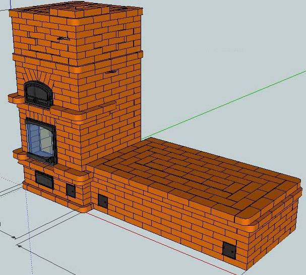 Проект русской печи с плитой